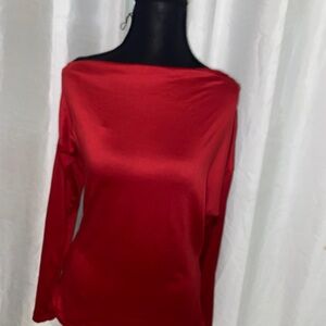 Elegant Red Off-Shoulder Women's Top